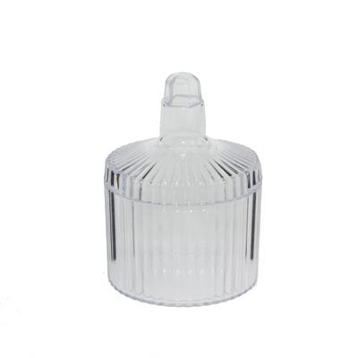 12 Adet 8x6cm Plastik Kapaklı Kutu Çizgili Şekerlik