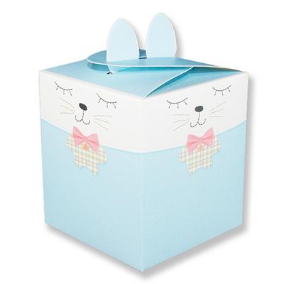 12 Adet 9x9cm Kedili Kare Karton Çanta