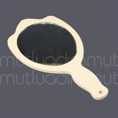 12 Adet Ahşap El Aynası