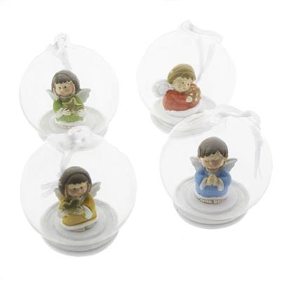 12 Adet Cam Küre İçinde Melek Biblo