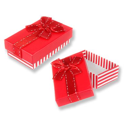 12 Adet Fiyonklu Çizgili Dikdörtgen Karton Kutu 5x8cm