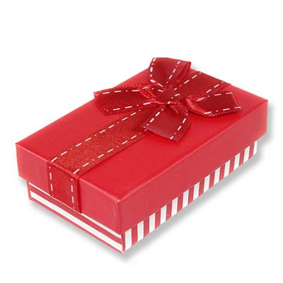 12 Adet Fiyonklu Çizgili Dikdörtgen Karton Kutu 5x8cm