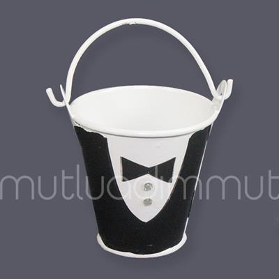 12 Adet Gelin-Damat Çift Taraflı Metal Kova