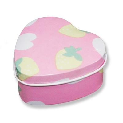 12 Adet Kalp Şeklinde Pembe Metal Kutu