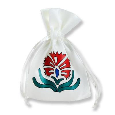 12 Adet Karanfilli Saten Kese 7x9cm