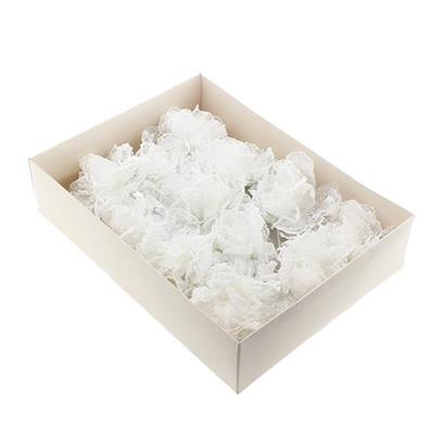 12 Adet Karlı Kumaş Çiçek