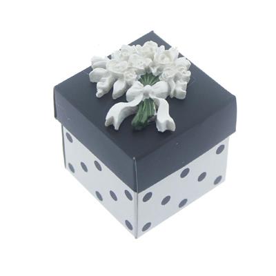 12 Adet Karton Kutu Çiçek Biblolu