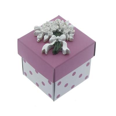 12 Adet Karton Kutu Çiçek Biblolu