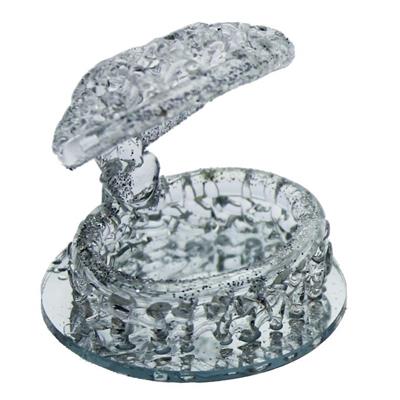 12 Adet Kristal Cam Midye Simli