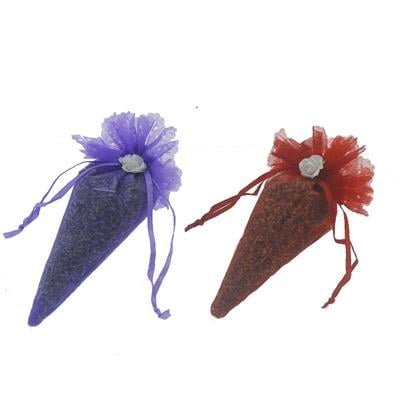 12 Adet Lavanta Dolu Kese Torba Çiçek Süslü