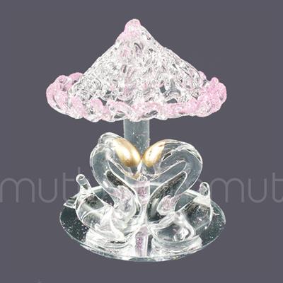 12 Adet Şemsiye Altında Kristal Kuğular