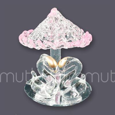 12 Adet Şemsiye Altında Kristal Kuğular