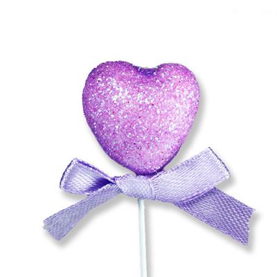 12 Adet Simli Strafor Kalp Çubuk