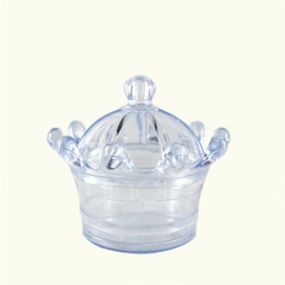 12 Adet Taç Şeklinde Akrilik Şeker Kutusu