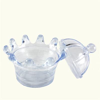 12 Adet Taç Şeklinde Akrilik Şeker Kutusu