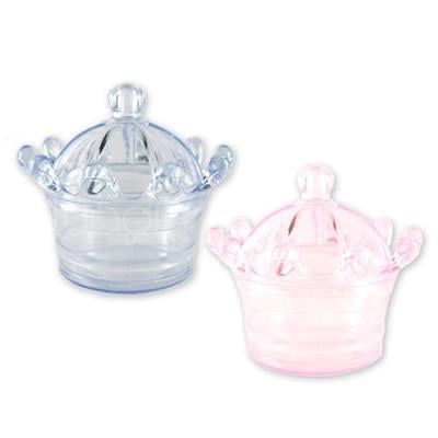 12 Adet Taç Şeklinde Akrilik Şeker Kutusu