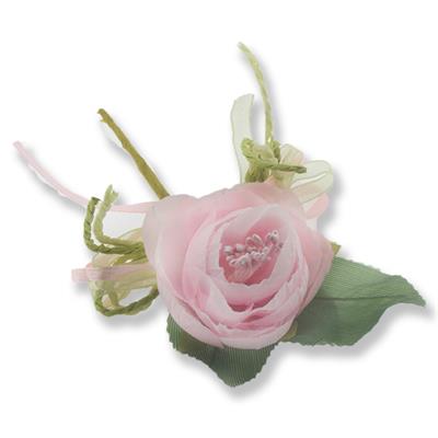 12 Adet Tekli Tomurcuklu Kumaş Çiçek Yaka Gülü