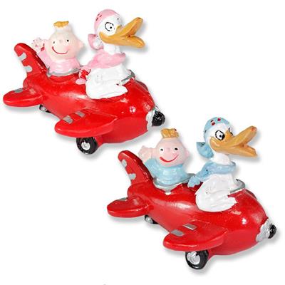 12 Adet Uçakta Leylek Ve Bebek Biblo