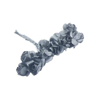 12 Demet (144 Adet) Kağıt Gül Çiçek Altın Gümüş