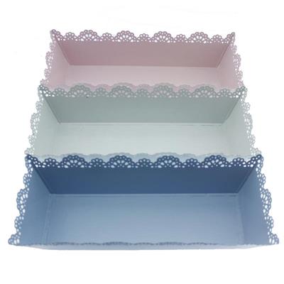 12x31cm Metal Tepsi Saksı Dikdörtgen Sepet