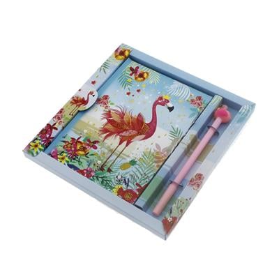 13x18cm Flamingo Anı Defteri ve Kalem Seti