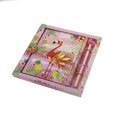 13x18cm Flamingo Anı Defteri ve Kalem Seti