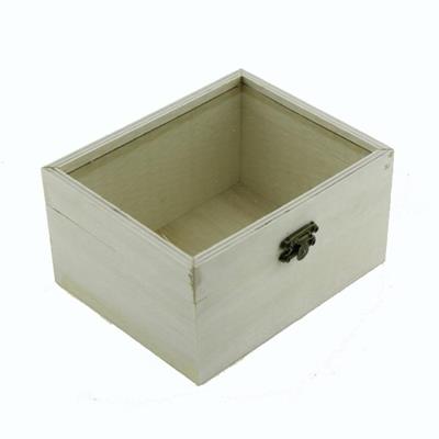 15x12cm Ahşap Kutu Ortası Camlı