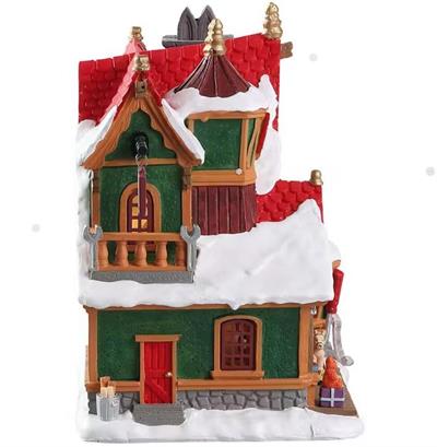 18cm Elf Atölyesi Elf Workshop Işıklı Yılbaşı Dekor