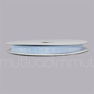1cm X 22metre Çiçek Desenli Grogren Kurdela