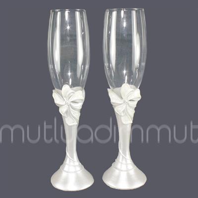 2 Adet Sedefli Cam Kadeh