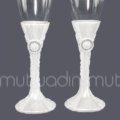2 Adet Taşlı Cam  Kadeh