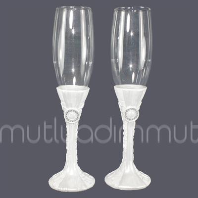 2 Adet Taşlı Cam  Kadeh