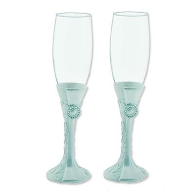 2 Adet Taşlı Cam  Kadeh