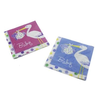 20 Adet 33cm Kağıt Peçete Leylekli