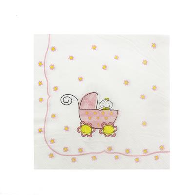 20 Adet 33cm Kağıt Peçete Pusetli Bebek