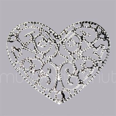 20 Adet 3,8x3,2cm Metal Kalp