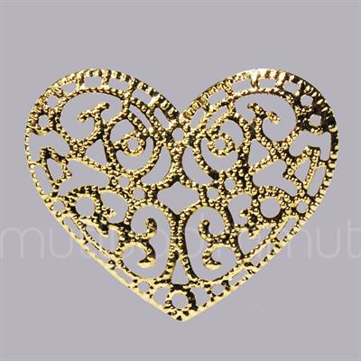 20 Adet 3,8x3,2cm Metal Kalp