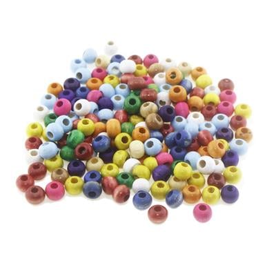 200 Adet 10mm (1cm) Ahşap Boncuk Delikli