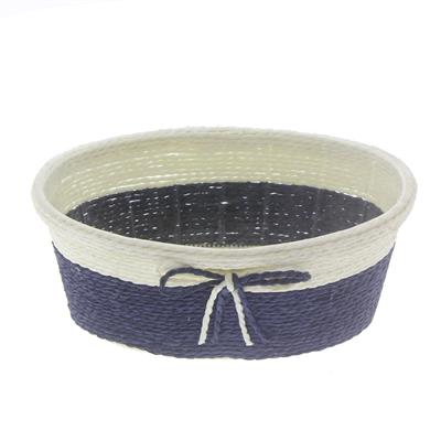 20x12cm Hasır Sepet Renkli Fiyonklu