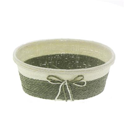 20x12cm Hasır Sepet Renkli Fiyonklu