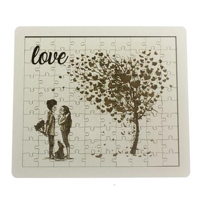 21x24cm 100 Parça Ahşap Puzzle Yap-Boz Love Sevgiliye