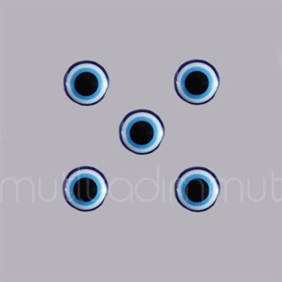 24 Adet 0,9cm Adet Düz Nazar Boncuğu