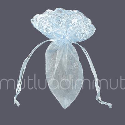 24 Adet 10x13cm Ağzı Dantel Üçgen Kese