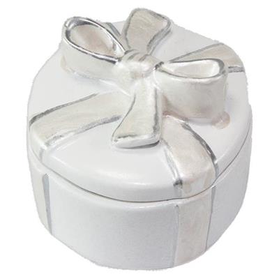 24 Adet Altın Fiyonklu Yuvarlak Kutu Biblo