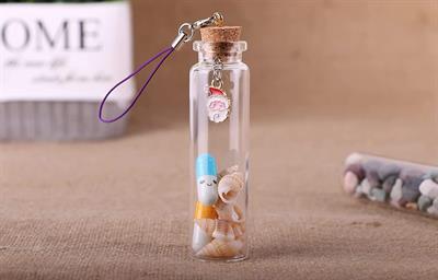 25 Adet 2,2x9cm Cam Tüp Şişe Mantar Tıpalı