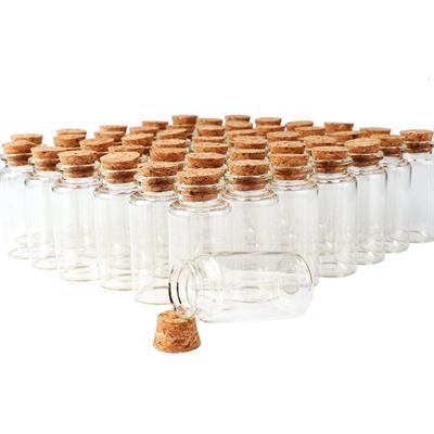 25 Adet 3x6cm Cam Tüp Şişe Mantar Tıpalı