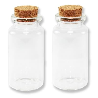 25 Adet 3x6cm Cam Tüp Şişe Mantar Tıpalı