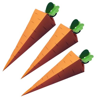25 Adet 4x21cm Demonte Havuç Karton Kutu Külah