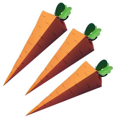 25 Adet 4x21cm Demonte Havuç Karton Kutu Külah