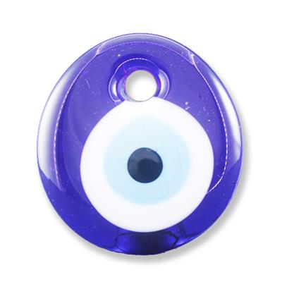 25 Adet 5cm Cam Nazar Boncuğu Delikli